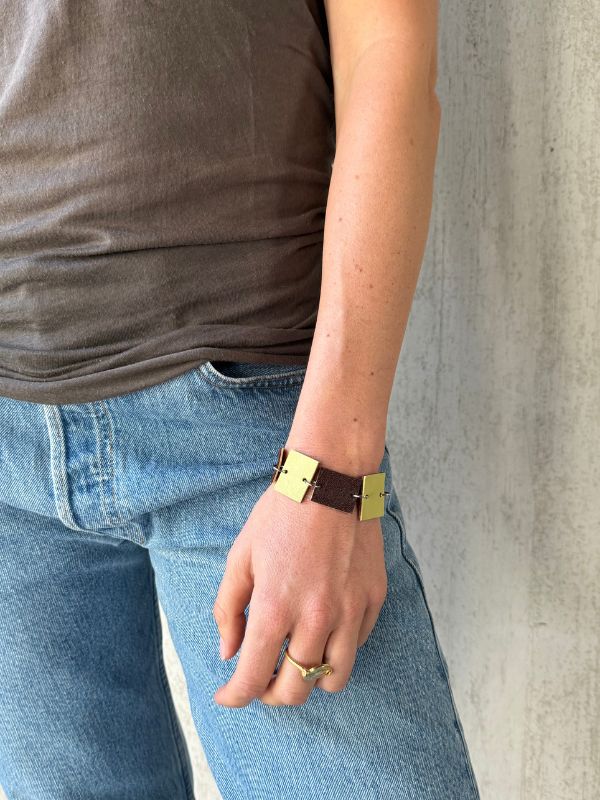 bracciale verde e marrone